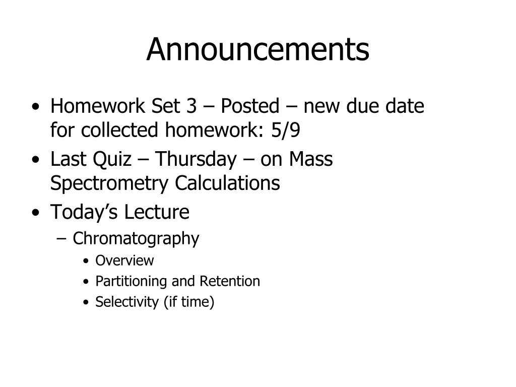 announcements
