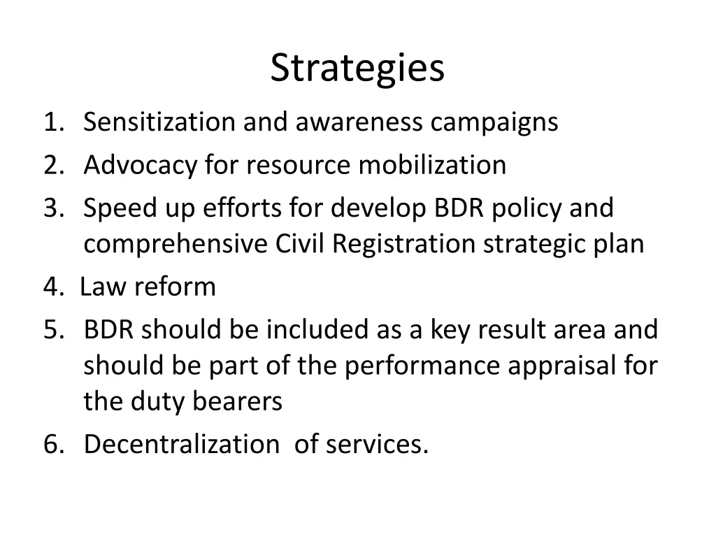 strategies