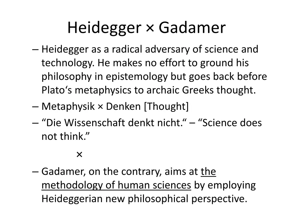 heidegger gadamer heidegger as a radical