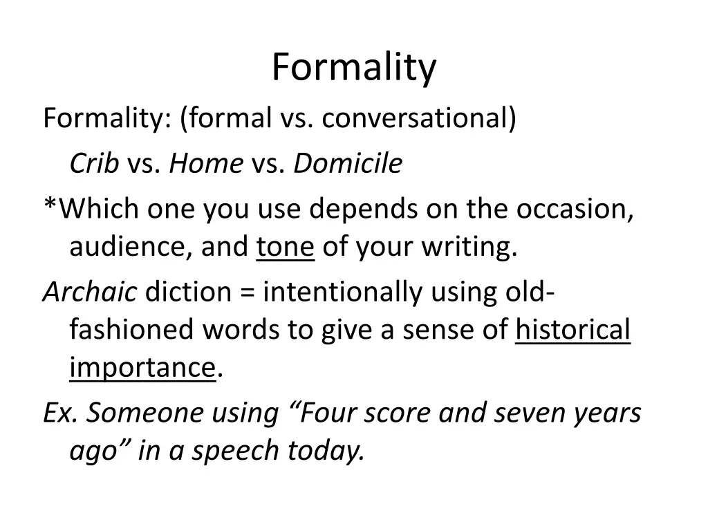 formality