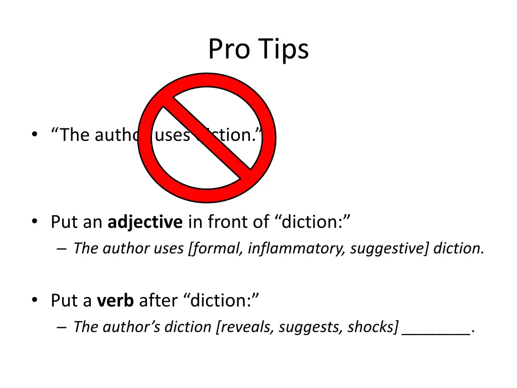 pro tips