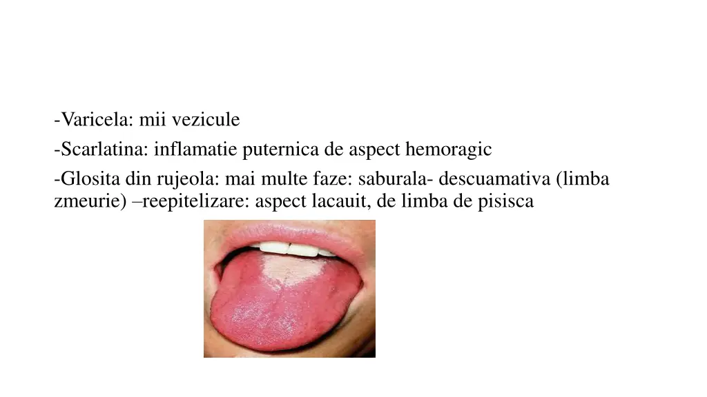 varicela mii vezicule scarlatina inflamatie