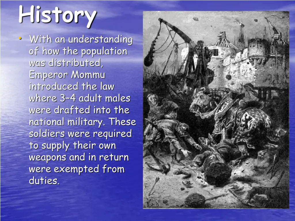 history with an understanding