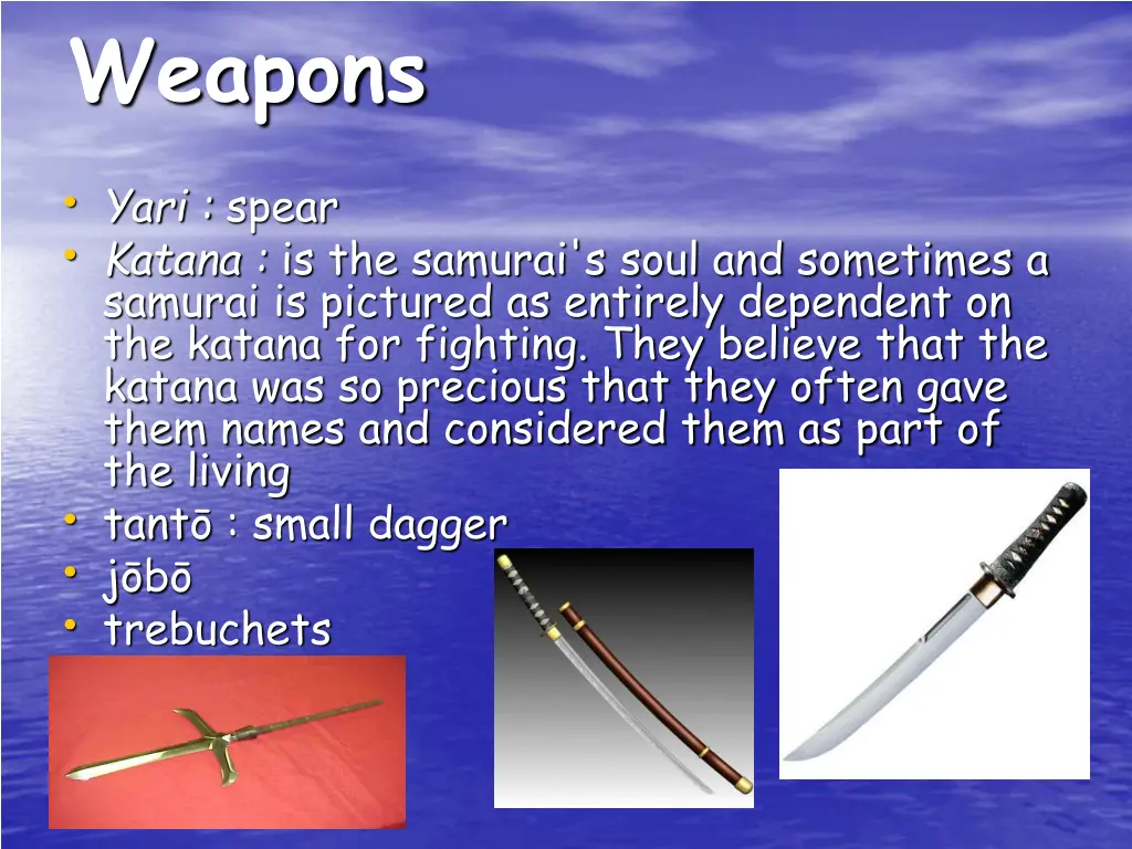 weapons