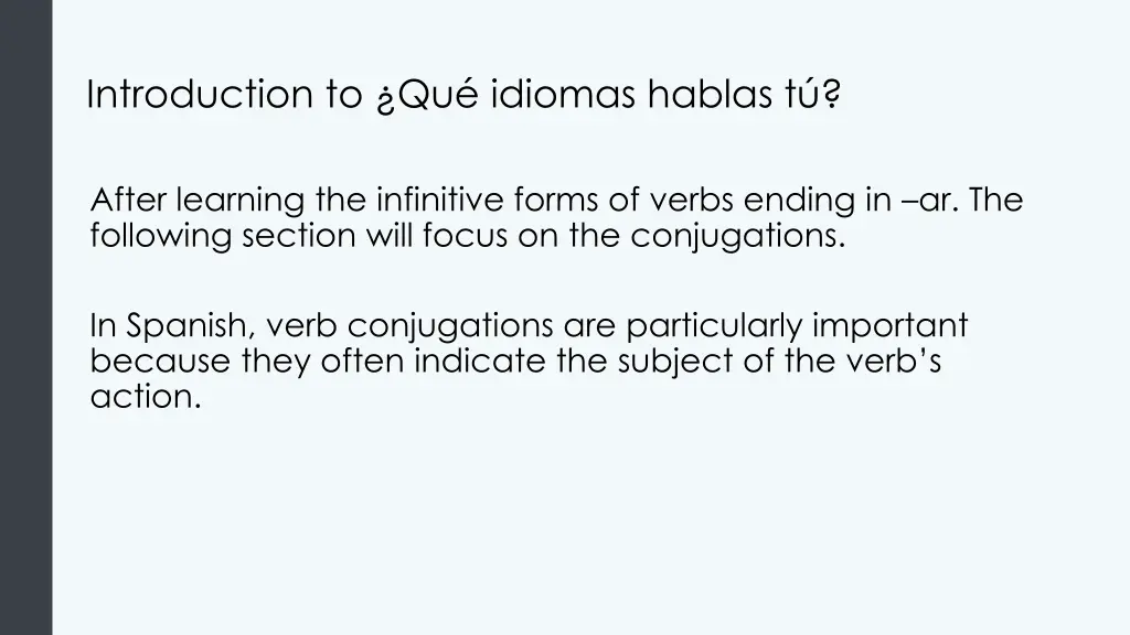 introduction to qu idiomas hablas t