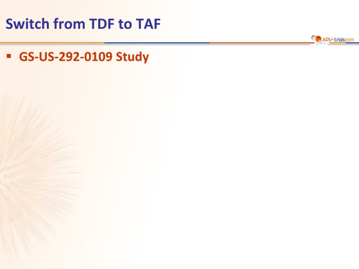 switch from tdf to taf