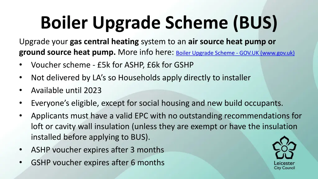 boiler upgrade scheme bus upgrade your
