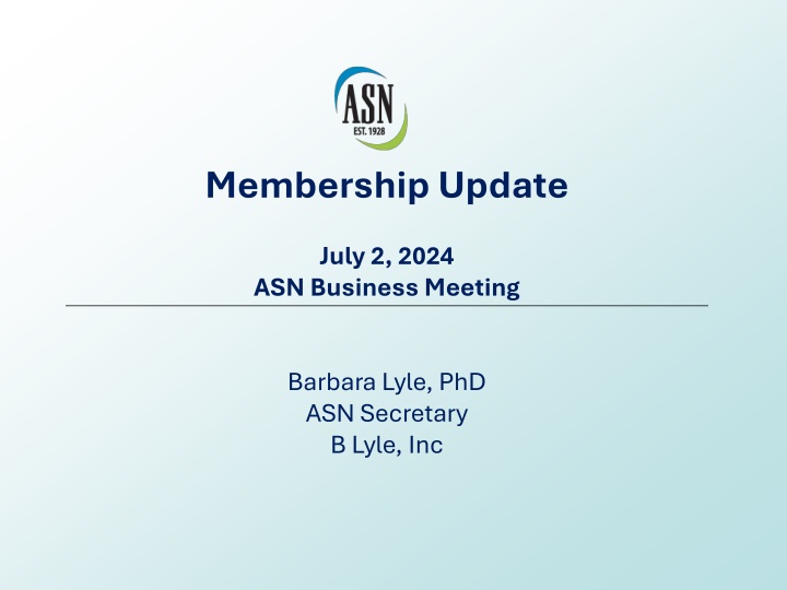 membership update