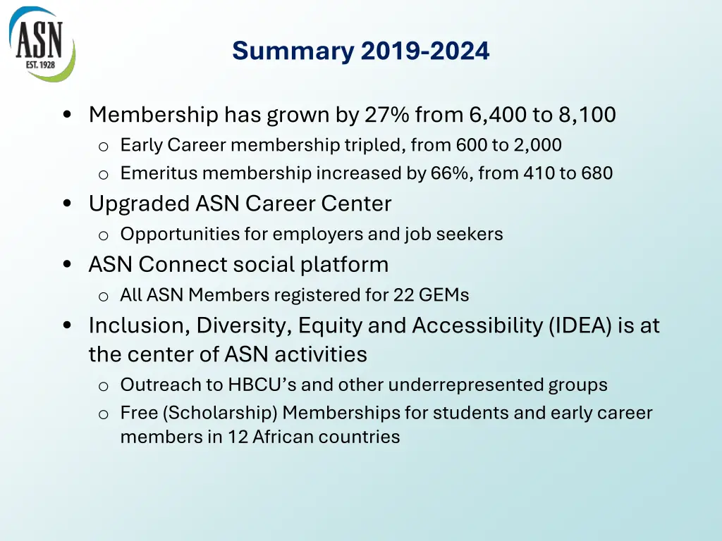 summary 2019 2024