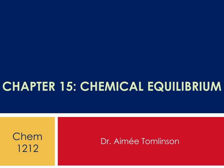 chapter 15 chemical equilibrium