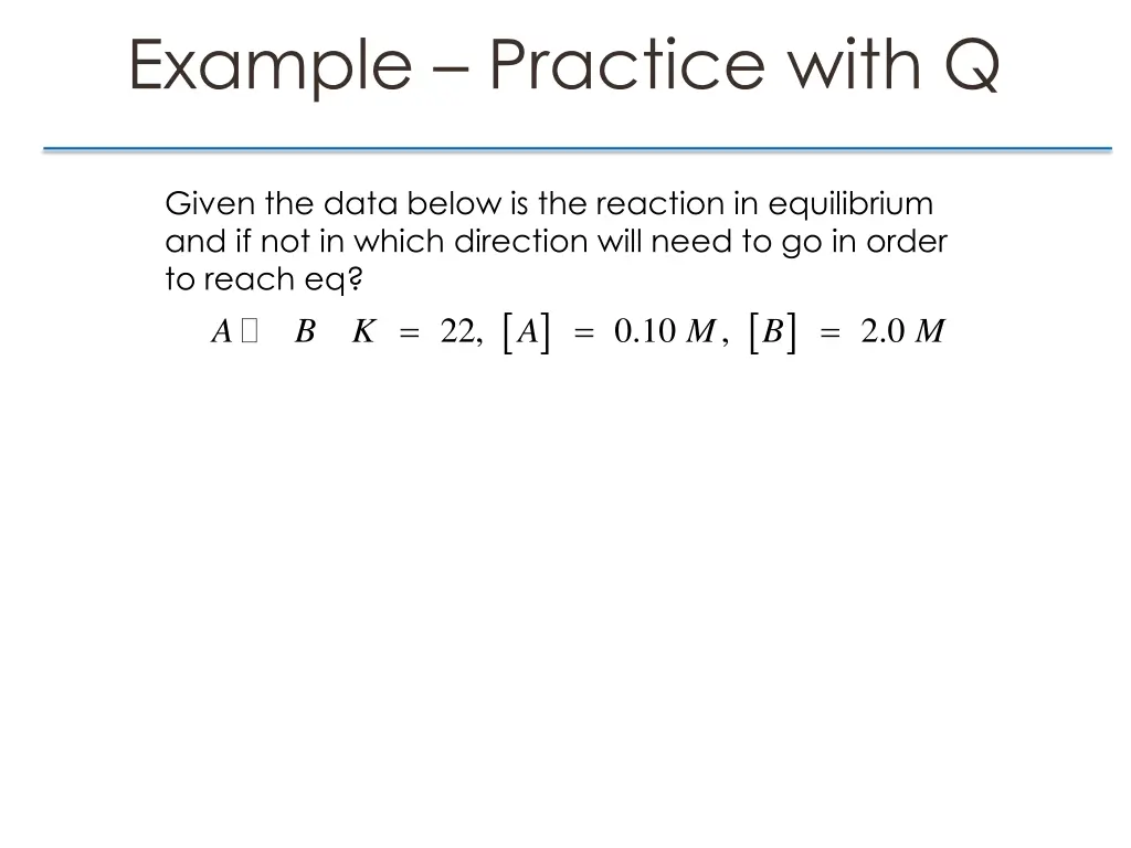 example practice with q