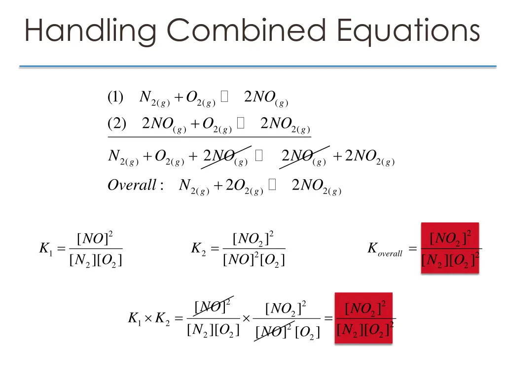 handling combined equations