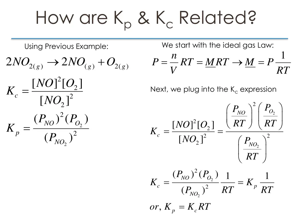 how are k p k c related