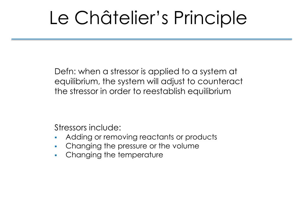 le ch telier s principle