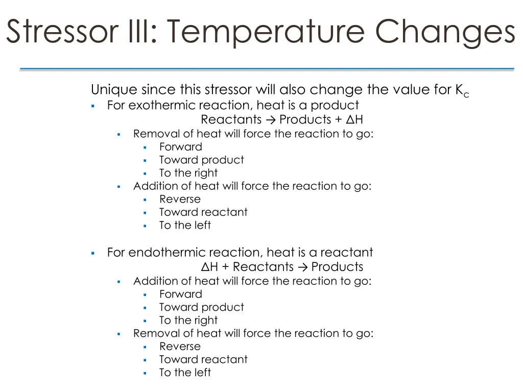 stressor iii temperature changes