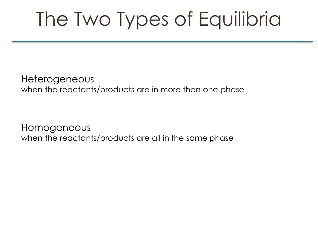 the two types of equilibria