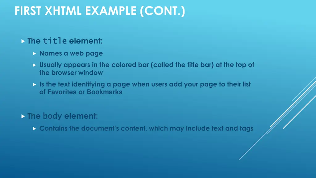 first xhtml example cont 1