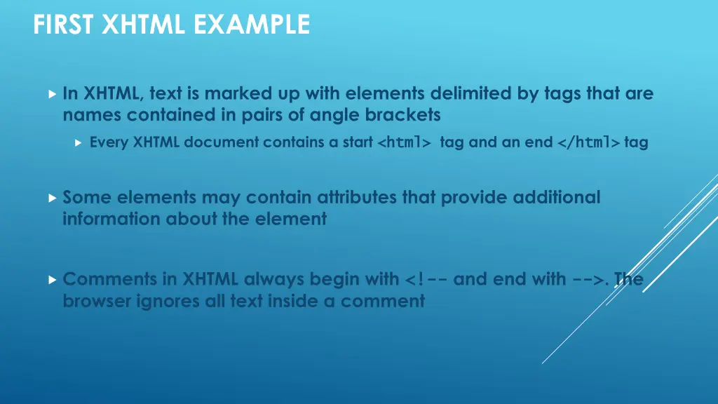 first xhtml example