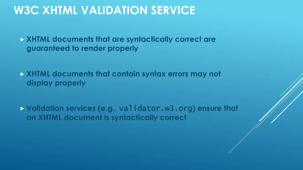 w3c xhtml validation service