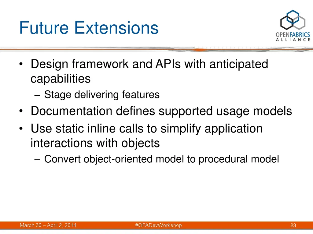 future extensions