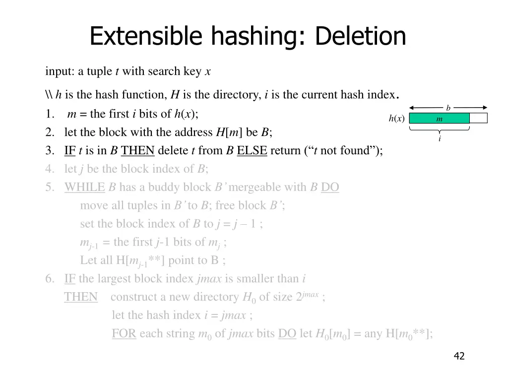 extensible hashing deletion 3