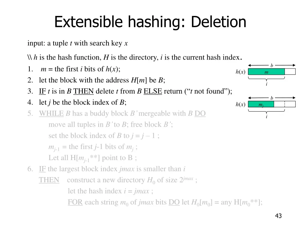 extensible hashing deletion 4