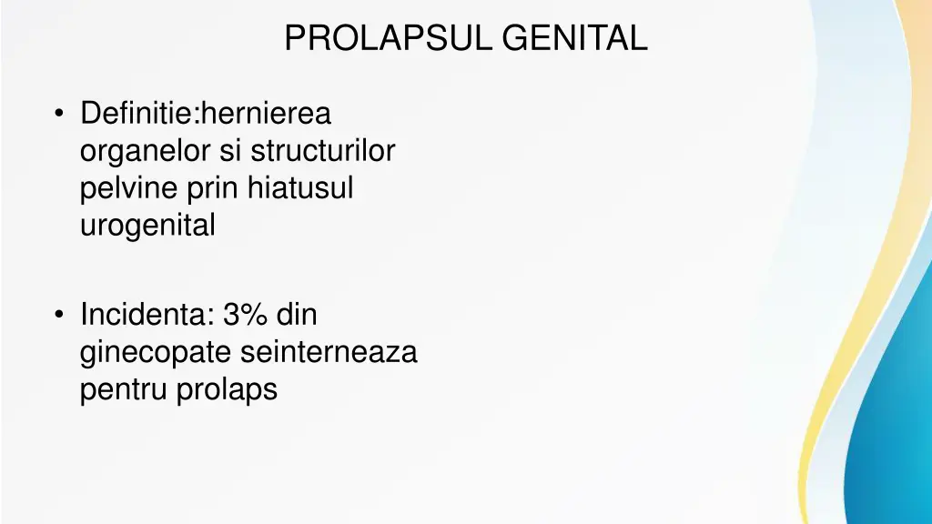 prolapsul genital