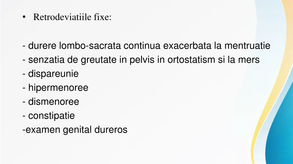 retrodeviatiile fixe