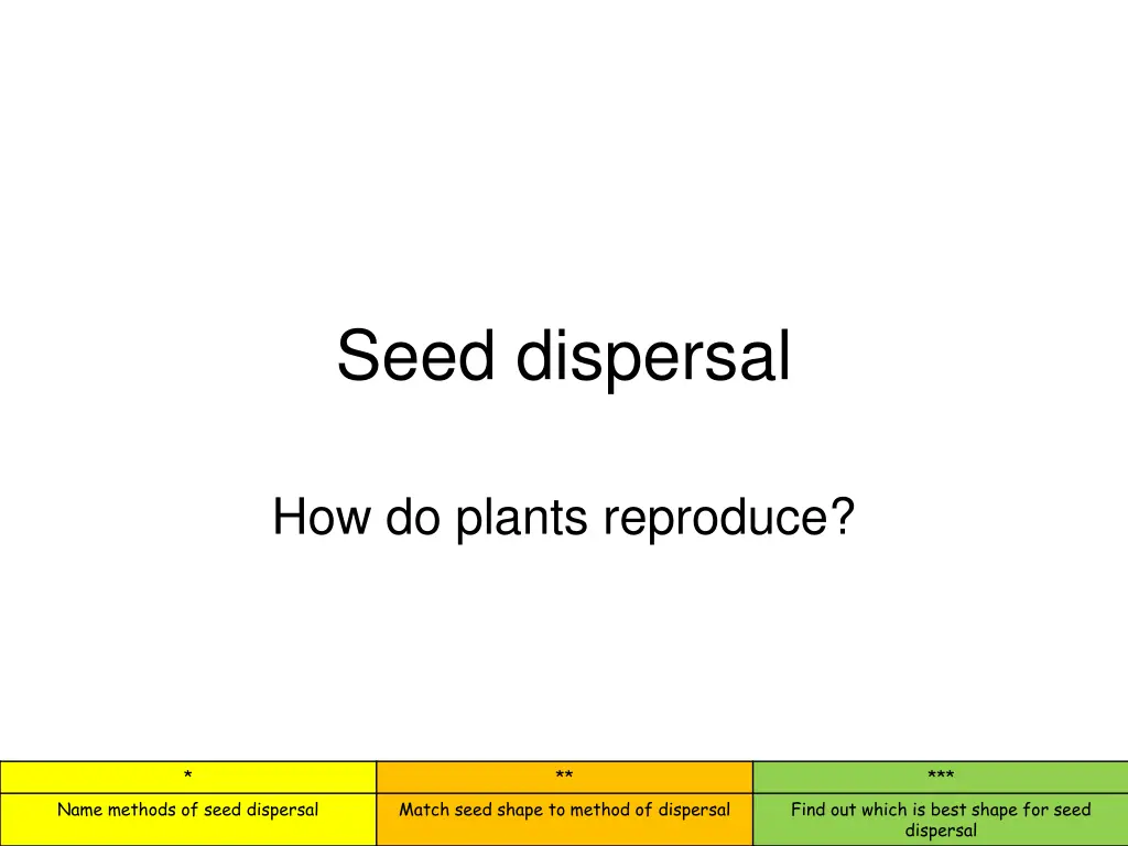 seed dispersal
