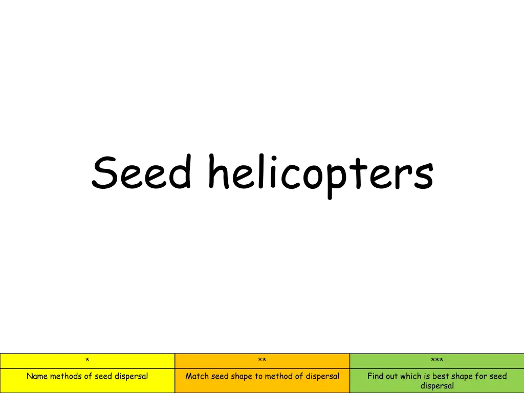 seed helicopters