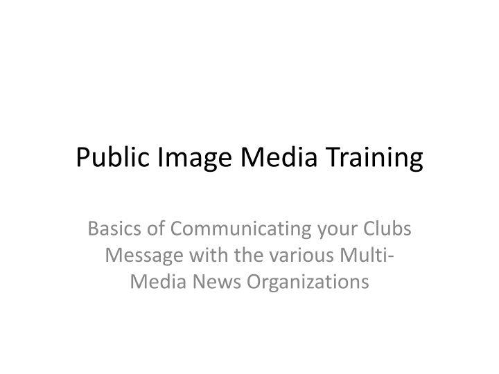 public image media training