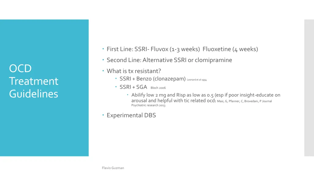 first line ssri fluvox 1 3 weeks fluoxetine