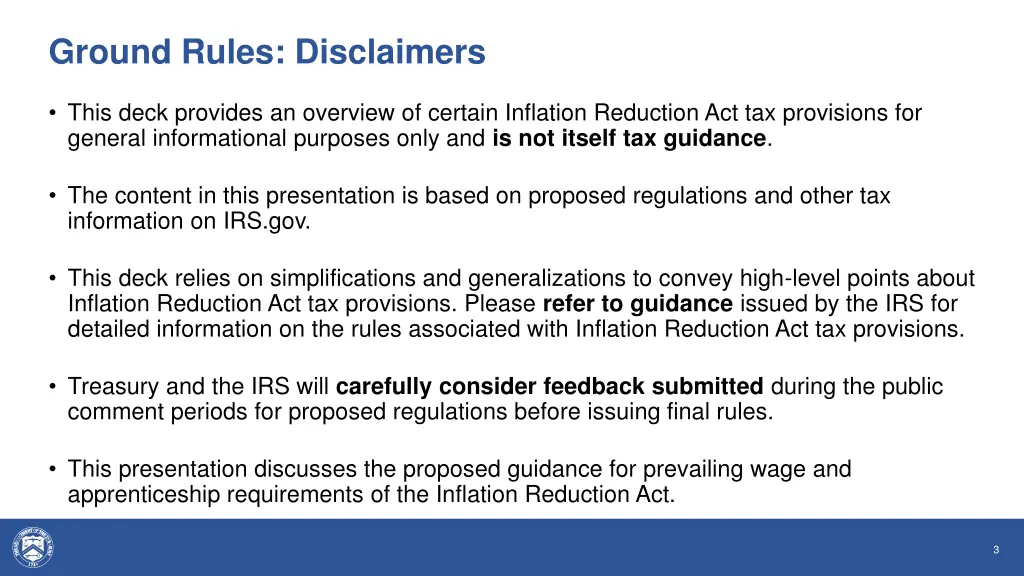 ground rules disclaimers