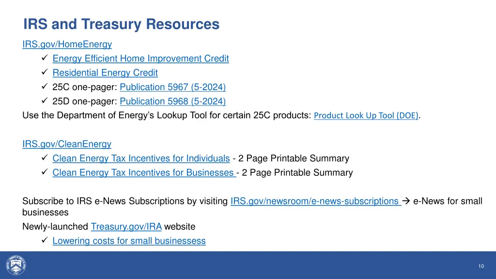 irs and treasury resources