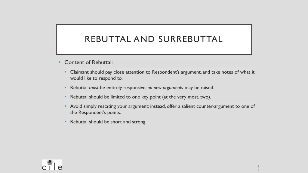 rebuttal and surrebuttal 2