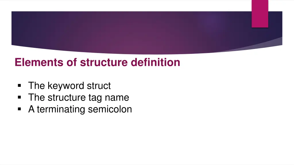 elements of structure definition