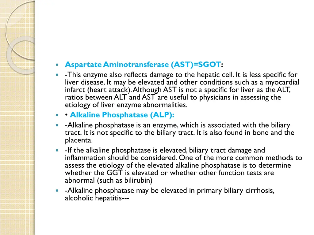 aspartateaminotransferase ast sgot this enzyme