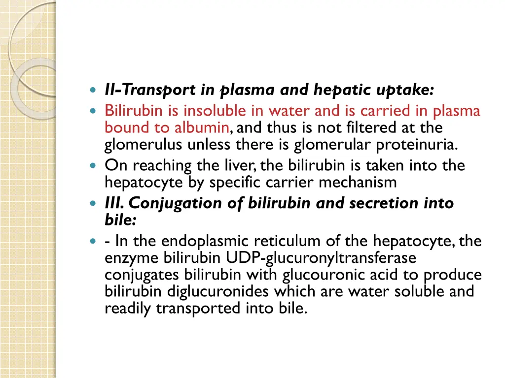ii transport in plasma and hepatic uptake