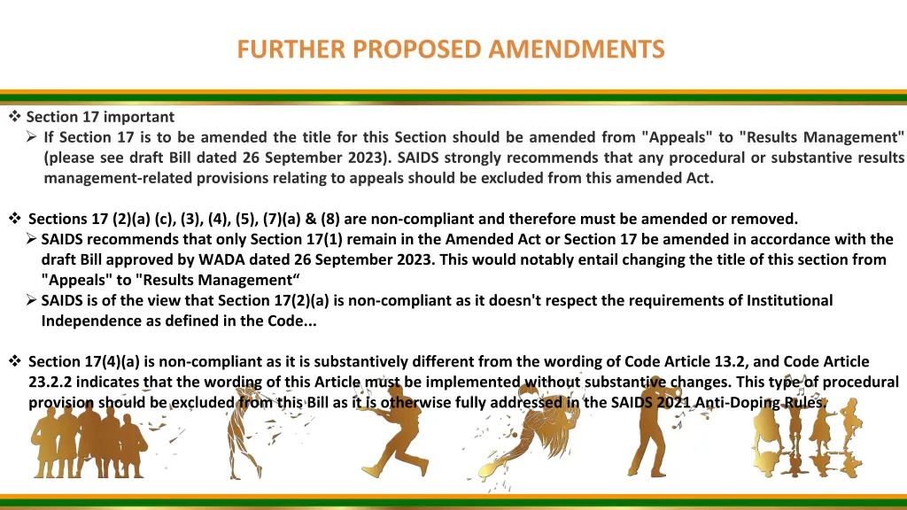 further proposed amendments 2