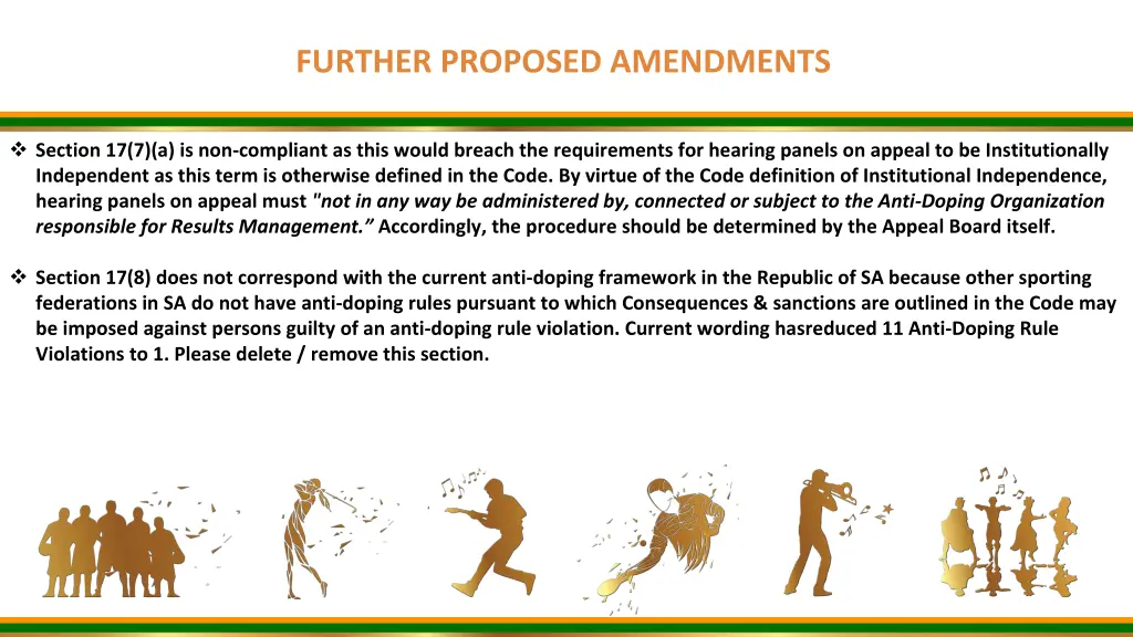 further proposed amendments 3