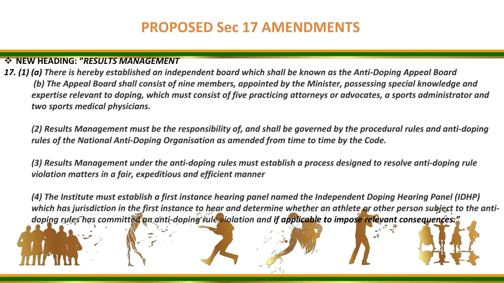 proposed sec 17 amendments