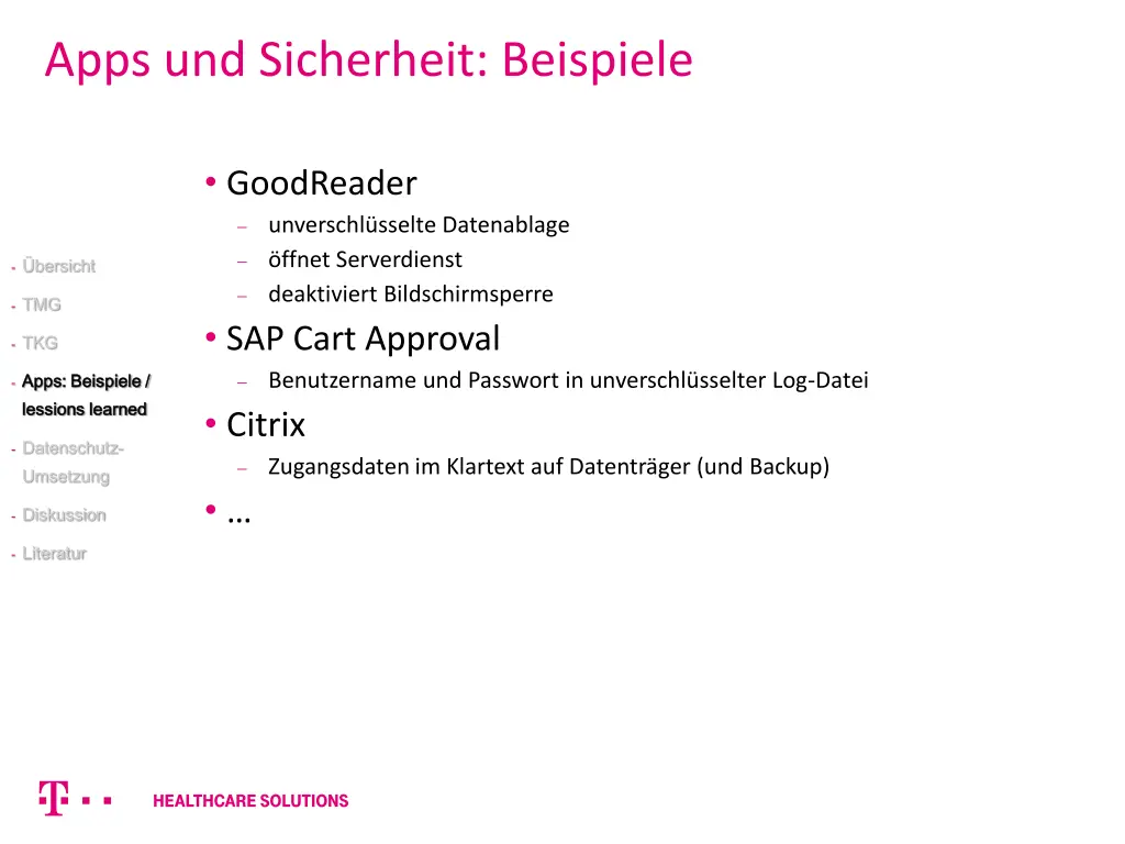 apps und sicherheit beispiele