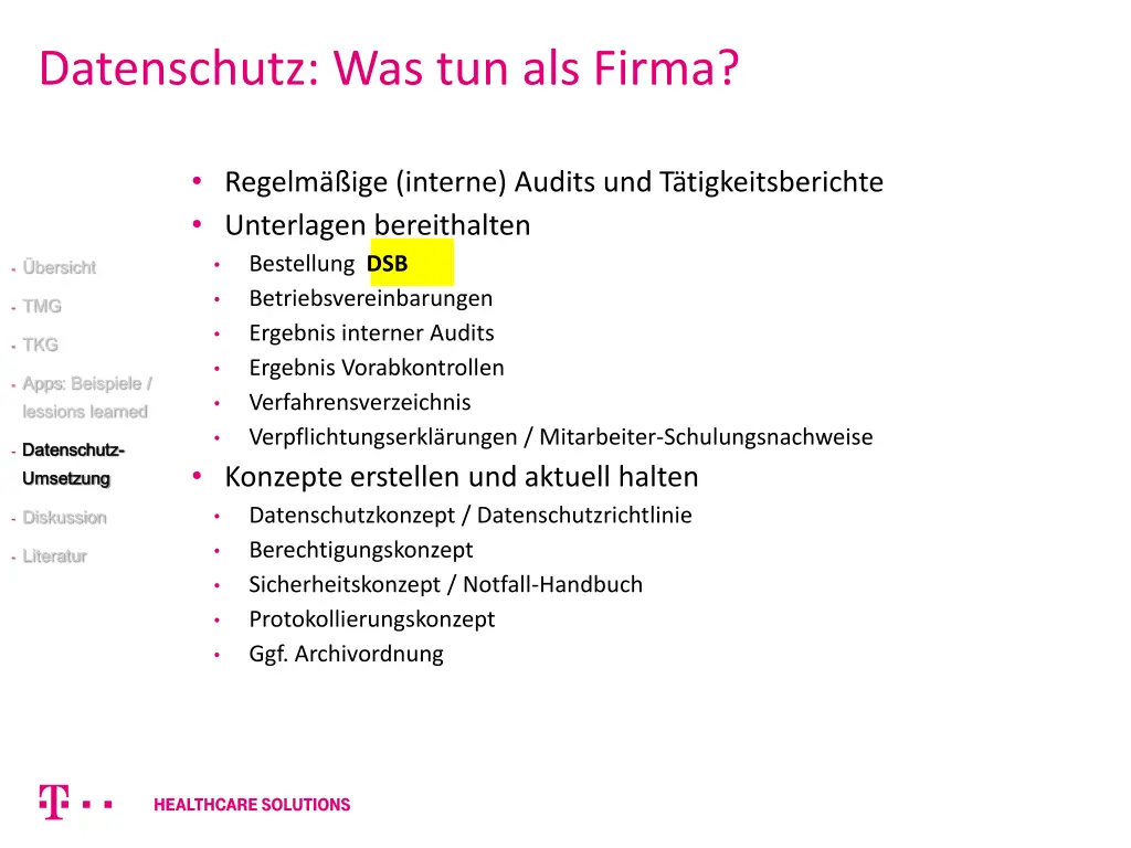 datenschutz was tun als firma