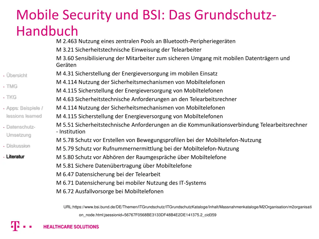 mobile security und bsi das grundschutz handbuch 2