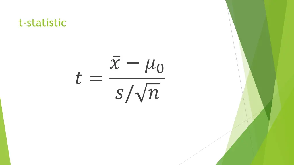 t statistic 1