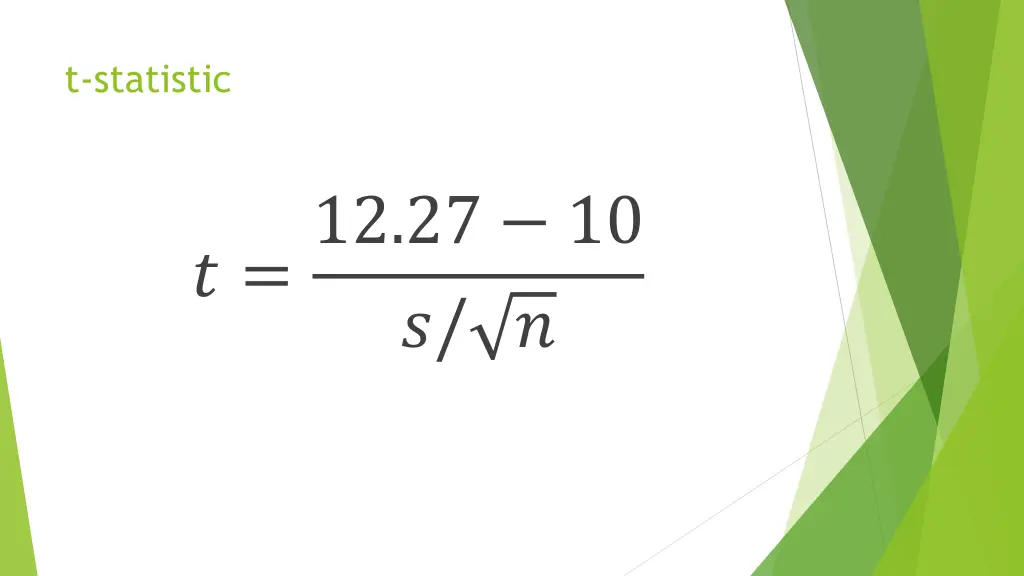 t statistic 3