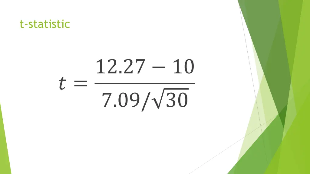 t statistic 5