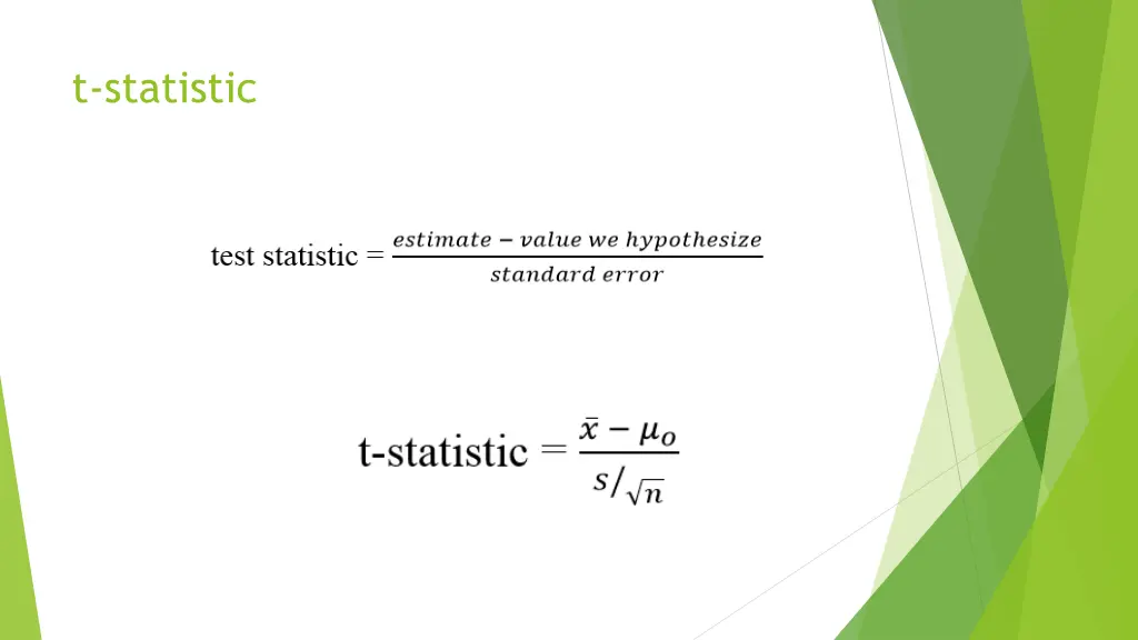 t statistic