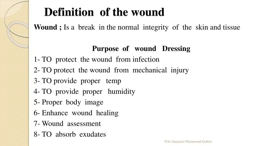 definition of the wound
