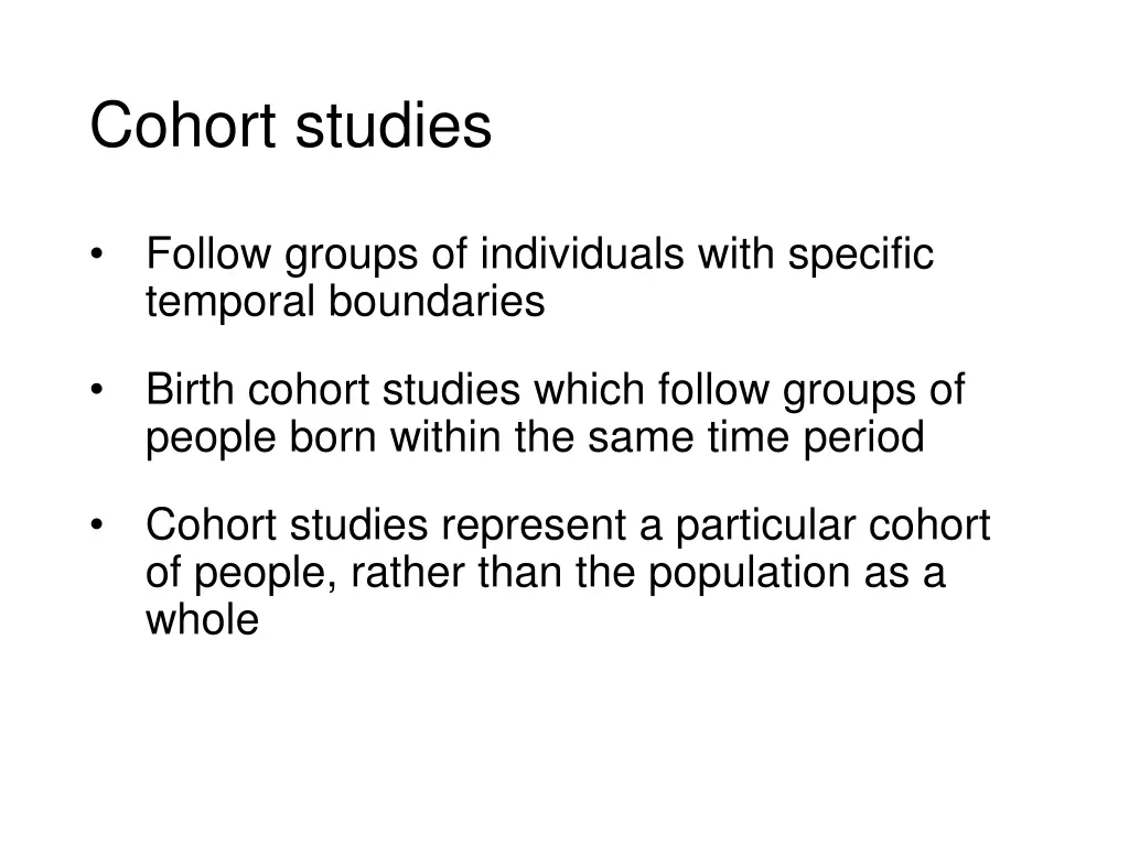cohort studies